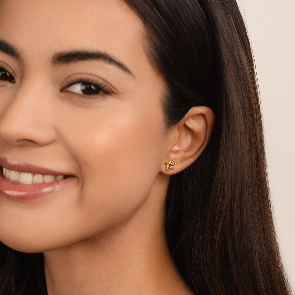 Krystall Chic Blad Øredobber