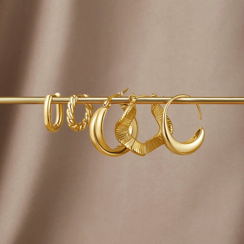 Luna Gold Twist Øredobber