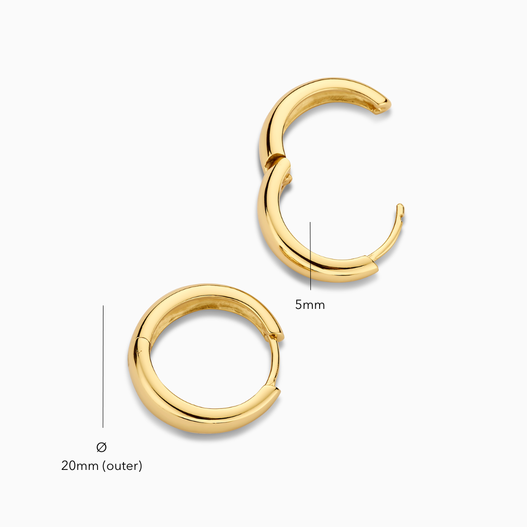 Rue Statement Hoops | Hvitt Gull