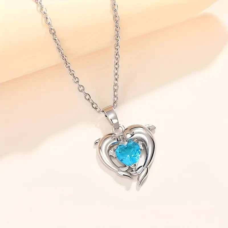 Oceanheart Twins Necklace | Hvit Gull