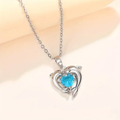 Oceanheart Twins Necklace | Hvit Gull
