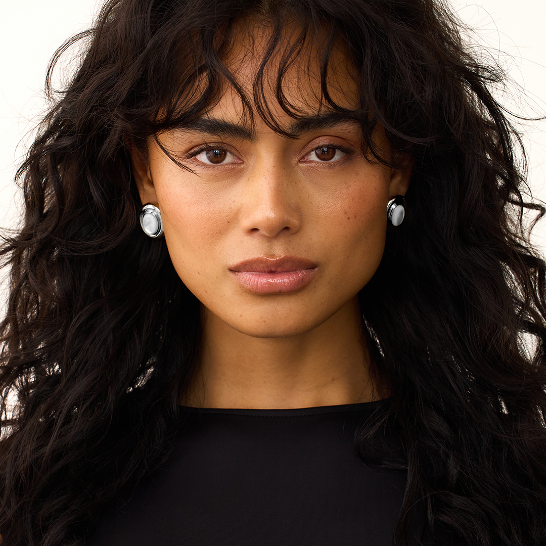 Giselle Perle Øredobber | Hvit Gull