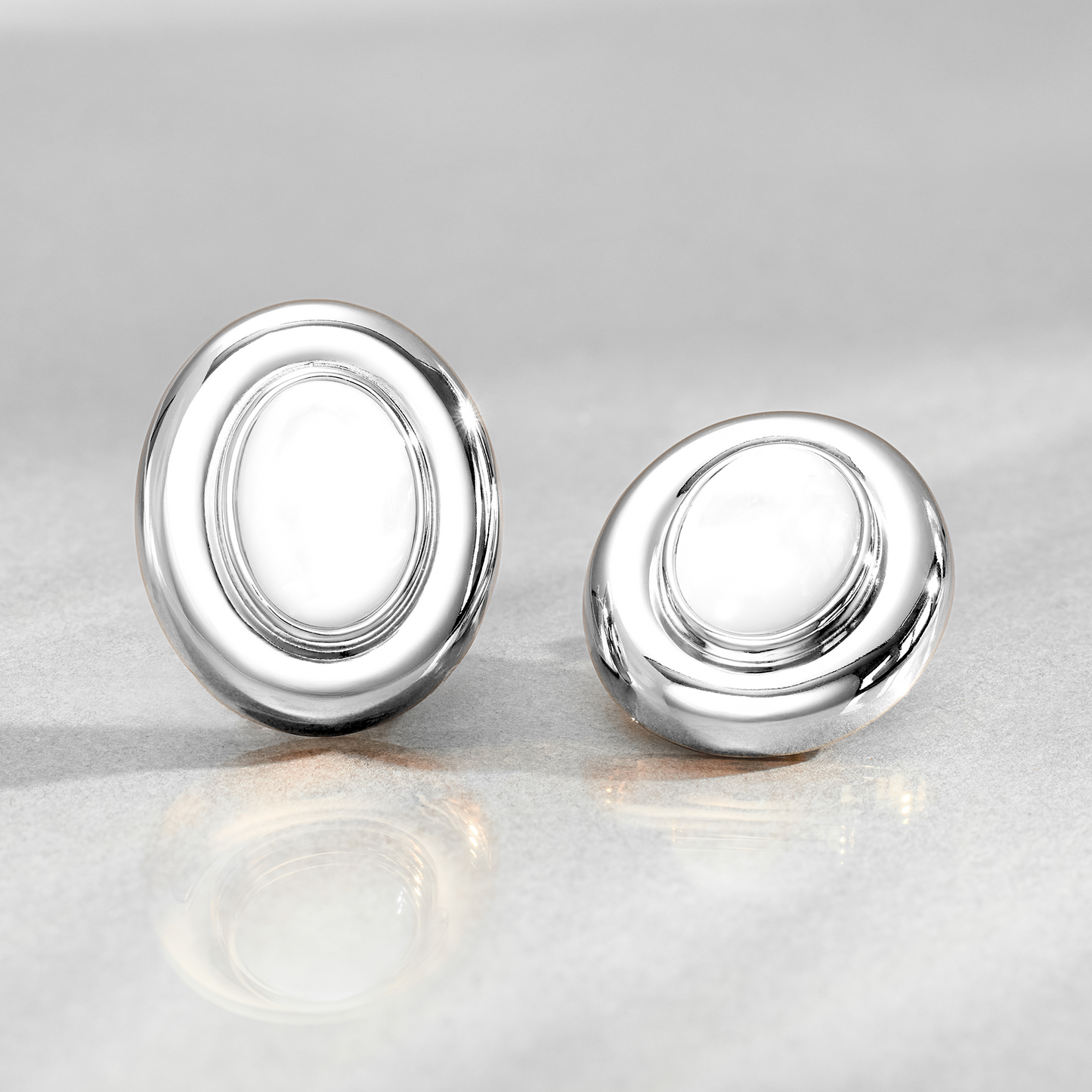 Giselle Perle Øredobber | Hvit Gull