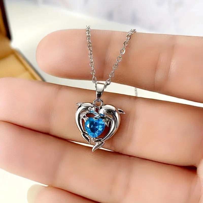 Oceanheart Twins Necklace | Hvit Gull
