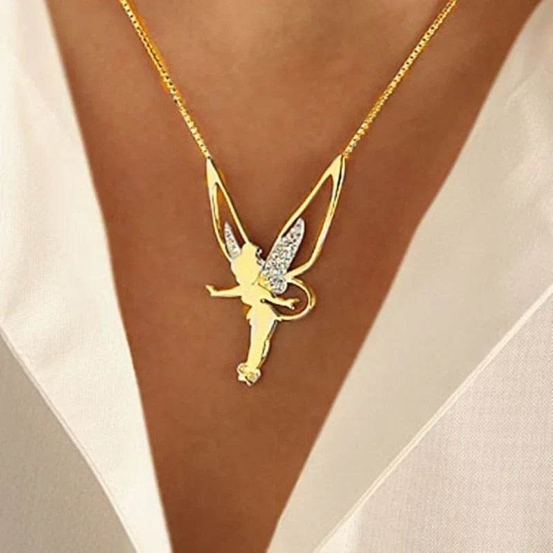 Lucky Fairy Necklace | Hvit Gull