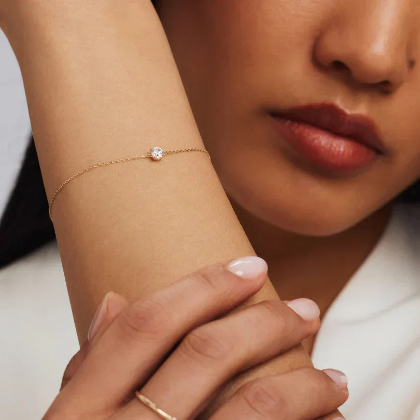 Cléa Moissanite Stein Armbånd | Gull