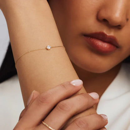 Cléa Moissanite Stein Armbånd | Gull