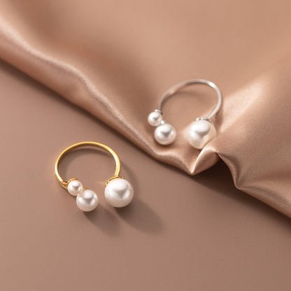 Justerbar Trio Perle Ring