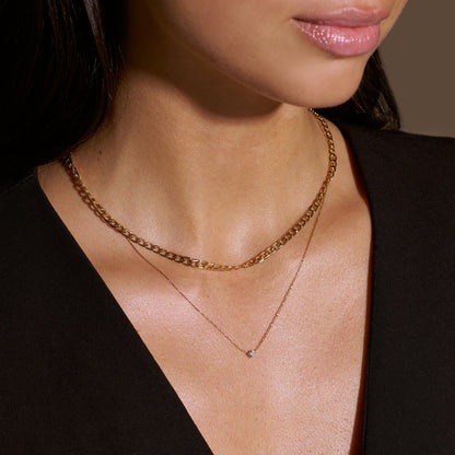Flat Link Curb Chain Necklace | Gull