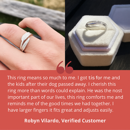 Himmelsk Fjær Justerbar Ring