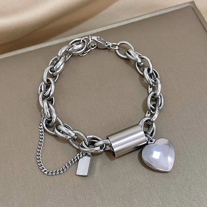 Heartened Chunky Bracelet | Hvit Gull