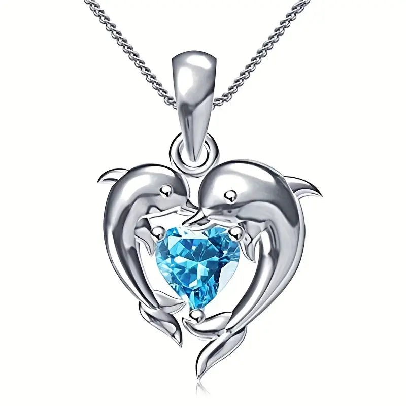 Oceanheart Twins Necklace | Hvit Gull