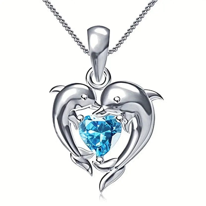 Oceanheart Twins Necklace | Hvit Gull