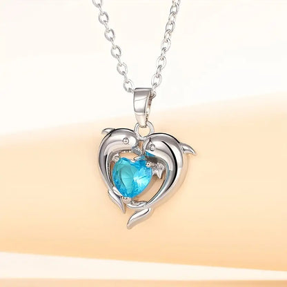 Oceanheart Twins Necklace | Hvit Gull