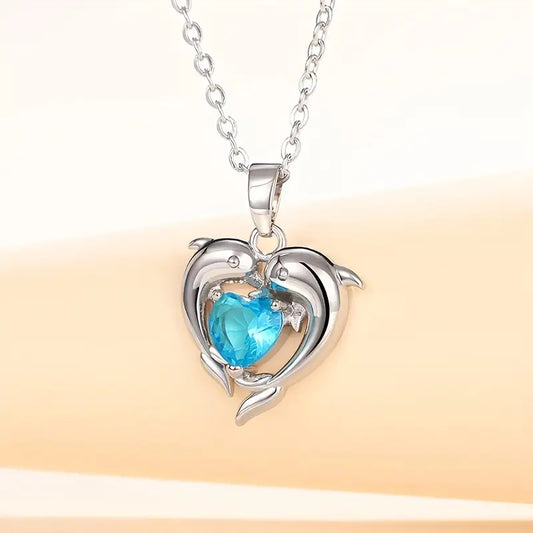 Oceanheart Twins Necklace | Hvit Gull