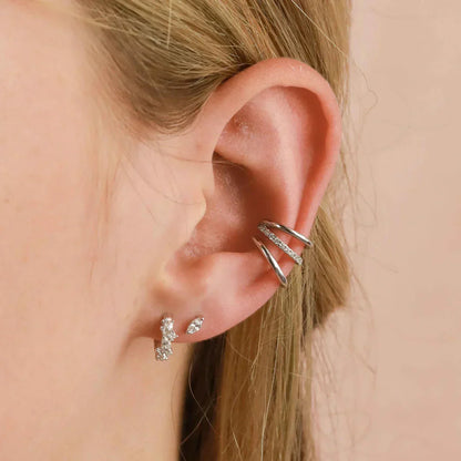 Krystallkluster Huggies | Hvitt Gull