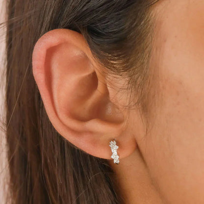 Krystallkluster Huggies | Hvitt Gull