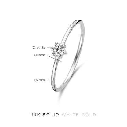 Abella Maris Ring | Hvitt Gull