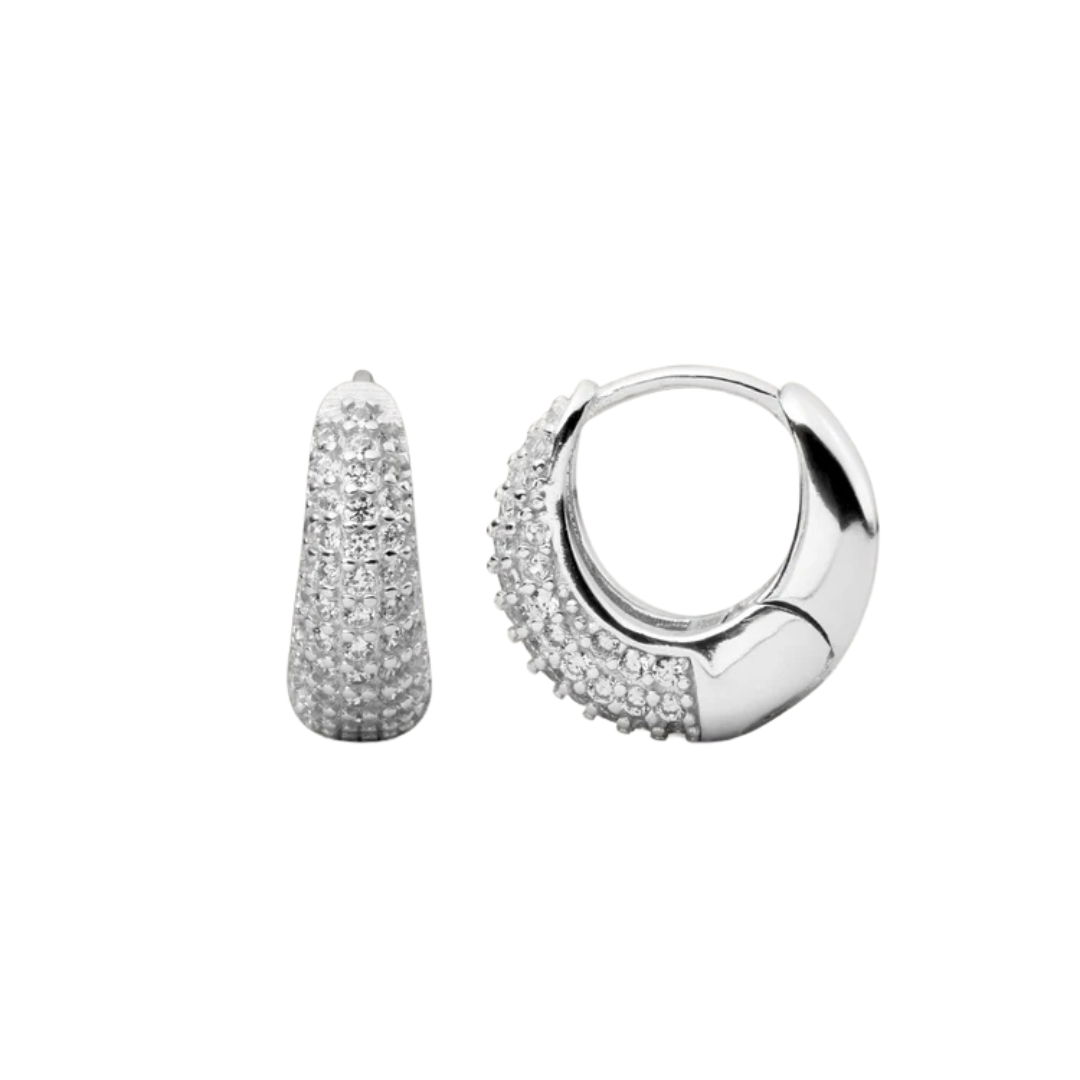 Jules Mini Hoops | Hvit Gull